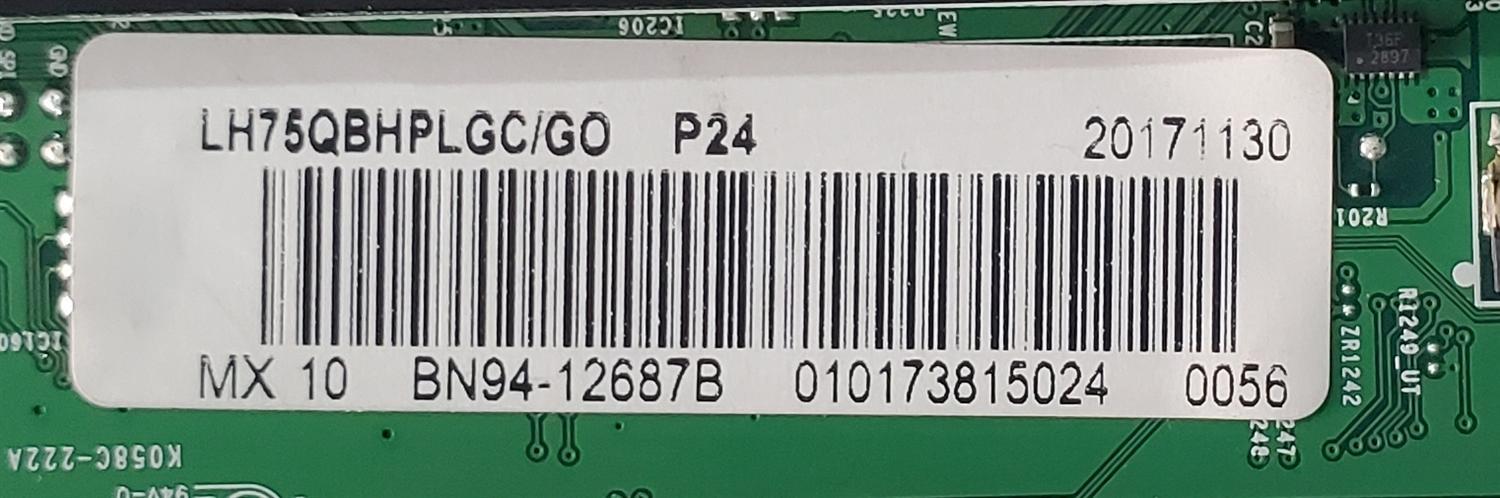 MAIN PARA PANTALLA PROFESIONAL  SAMSUNG ORIGINAL  / NUMERO DE PARTE BN94-12687B / BN41-02616B / BN97-13642B / BN9412687B / PANEL CY-GM075FGLVZH / MODELO LH75QBHPLGC/GO - Imagen 2